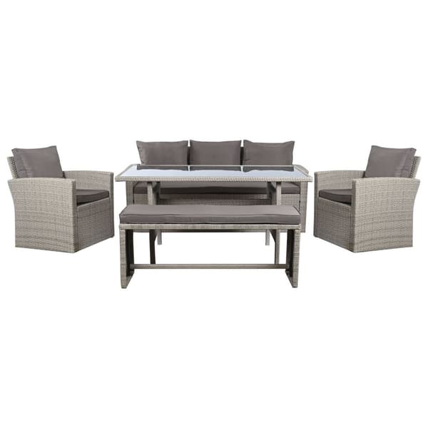 Have møbler DKD Home Decor Brun 177 x 72 x 80 cm (5 Dele)