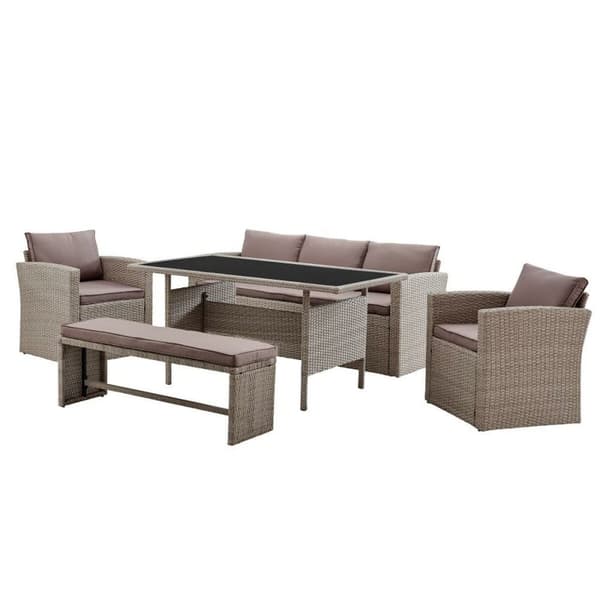 Hagemøbler DKD Home Decor Brun 177 x 72 x 80 cm (5 Deler)