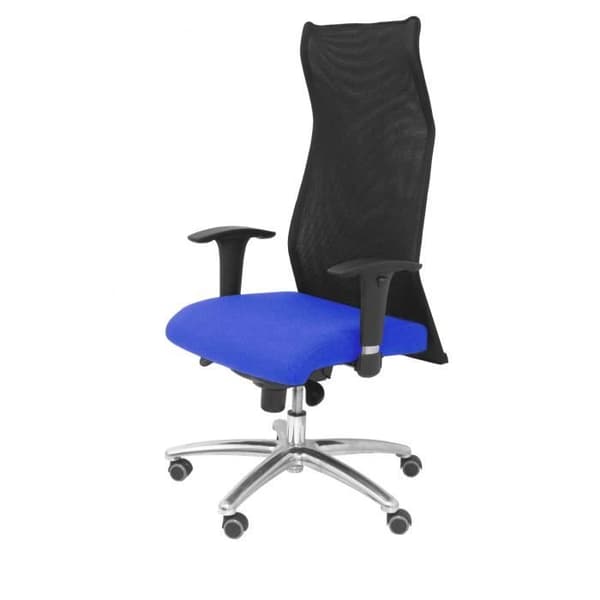 Sahúco XL ergonomisk chefsstol - PIQUERAS Y CRESPO - upp till 160 kg - blått BALI-tyg