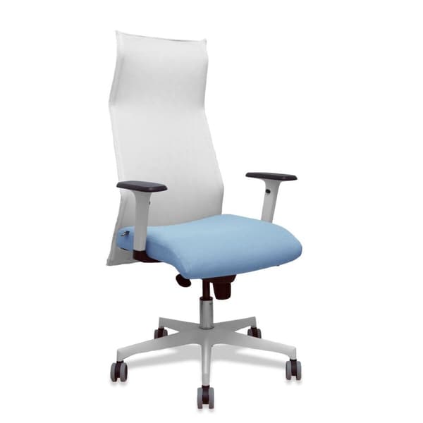 Kontorstol Piqueras y Crespo 54BR65G Hvit Himmelblå