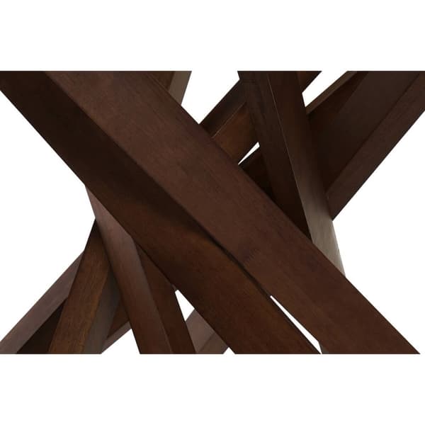 Spisebord DKD Home Decor Krystal Brun Gennemsigtig Valnød 120 x 120 x 76 cm
