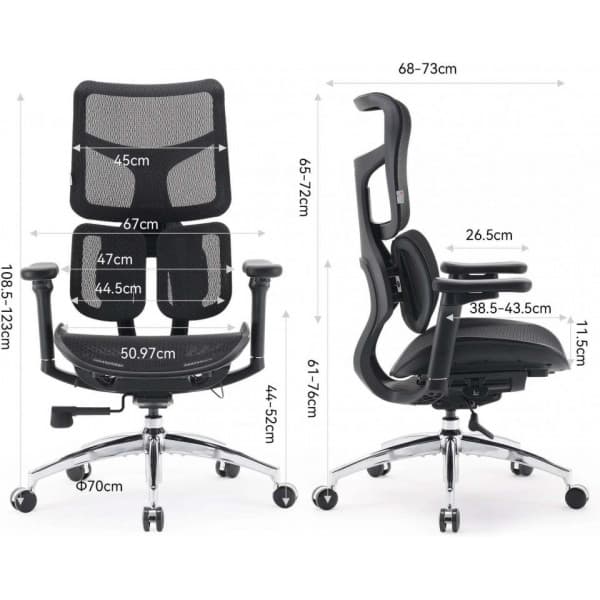 Sihoo Doro S100 - ergonomisk kontorsstol, svart