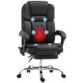 Miniatyrbillede 1 af 11: Rootz Justerbar kontorstol - Massagestol - Ergonomisk stol - Varme & massagefunktion - Faux læder - 66 cm x 67 cm x 118-126 cm, sort