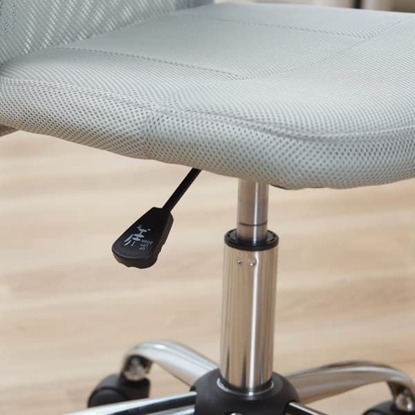 Rootz ergonomisk kontorstol - skrivebordsstol - drejestol - højdejusterbar, 360 ° rotation, 43L x 58W x 90-100h cm - Chrome Base