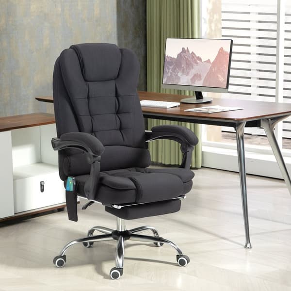 Rootz Ergonomic Office -tuoli - Työpöytätuoli - Hieronta nojatuoli - Full Recline & Heat - 65W x 138d x 98-104H cm