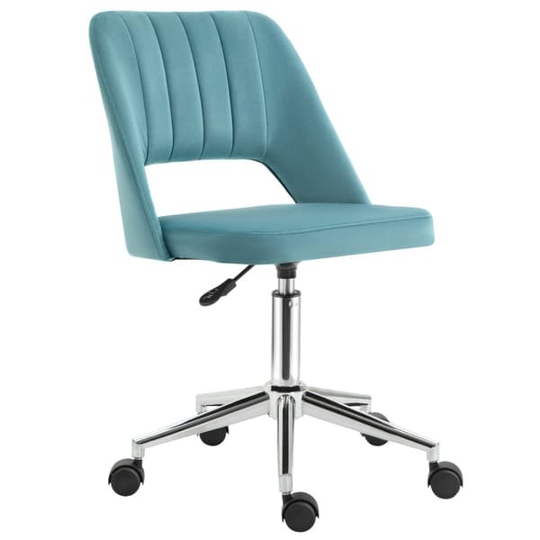 Rootz Ergonomic Office -tuoli - Kääntö - Pyörivä - Velvet Comfort - 49 x 60 x 79-91cm - Korkeus säädettävä - sininen