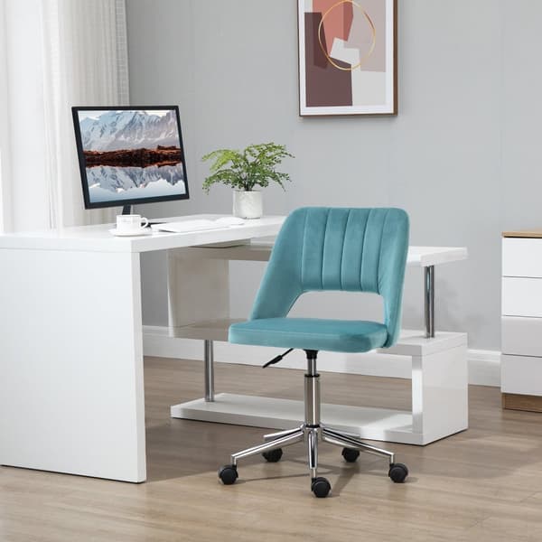 Rootz Ergonomic Office -tuoli - Kääntö - Pyörivä - Velvet Comfort - 49 x 60 x 79-91cm - Korkeus säädettävä - sininen