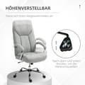 Miniatyrbild 4 av 11: Rootz Ergonomic Office Chair - High Back Task Ordförande - Deskstol - Justerbar höjd & andningsbart tyg - 65 x 78 x 110-118 cm