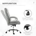 Miniatyrbild 5 av 11: Rootz Ergonomic Office Chair - High Back Task Ordförande - Deskstol - Justerbar höjd & andningsbart tyg - 65 x 78 x 110-118 cm