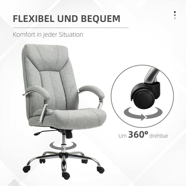 Rootz Ergonomic Office Chair - High Back Task Ordförande - Deskstol - Justerbar höjd & andningsbart tyg - 65 x 78 x 110-118 cm