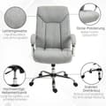 Miniatyrbild 7 av 11: Rootz Ergonomic Office Chair - High Back Task Ordförande - Deskstol - Justerbar höjd & andningsbart tyg - 65 x 78 x 110-118 cm