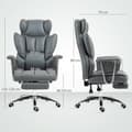 Miniatyrbillede 3 af 11: Rootz ergonomisk kontorstol - drejelig stol - justerbar computerstol - med fodstøtte og tilt - 74 cm x 65 cm x 120-128 cm