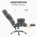 Miniatyrbillede 5 af 11: Rootz ergonomisk kontorstol - drejelig stol - justerbar computerstol - med fodstøtte og tilt - 74 cm x 65 cm x 120-128 cm