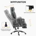 Miniatyrbillede 6 af 11: Rootz ergonomisk kontorstol - drejelig stol - justerbar computerstol - med fodstøtte og tilt - 74 cm x 65 cm x 120-128 cm