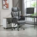 Miniatyrbillede 9 af 11: Rootz ergonomisk kontorstol - drejelig stol - justerbar computerstol - med fodstøtte og tilt - 74 cm x 65 cm x 120-128 cm