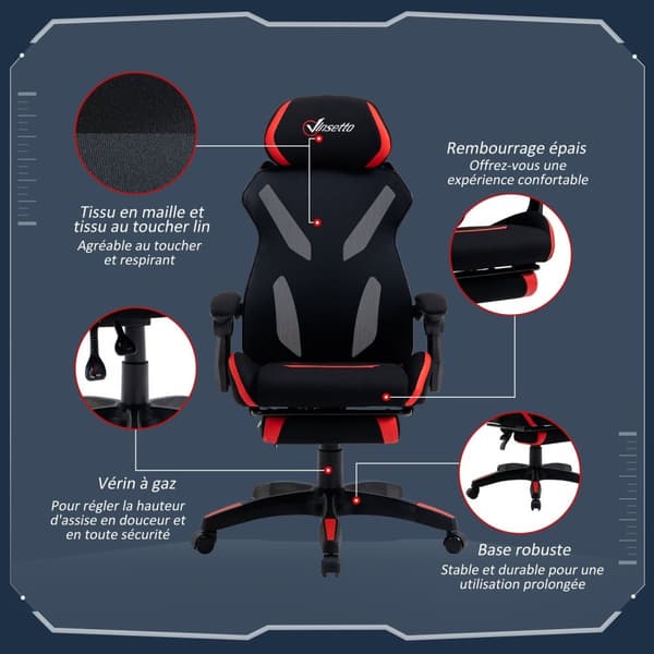 Rootz ergonomisk kontorstol - skrivebordsstol - drejestol - Lumbar support - 65 cm x 65 cm x 129 cm - Højde justerbar og åndbar