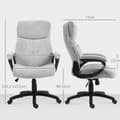 Pikkukuva 3 / 11: Rootz Ergonomic Office -tuoli - Pöytätuoli - Kääntötuoli - Korkeus säädettävä mukavuus - 66cm x 77cm x 106,5-115,5 cm - harmaa