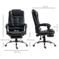 Miniatyrbild 3 av 7: Rootz Executive Office -ordförande - Ergonomisk ordförande - Recining Seat - Comfort Tilt -funktion - 64,5 cm x 69 cm x 117 cm - Svart