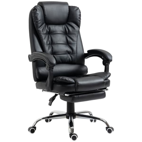 Rootz Executive Office -ordförande - Ergonomisk ordförande - Recining Seat - Comfort Tilt -funktion - 64,5 cm x 69 cm x 117 cm - Svart
