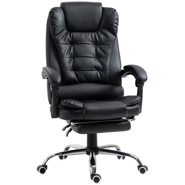 Rootz Executive Office -ordförande - Ergonomisk ordförande - Recining Seat - Comfort Tilt -funktion - 64,5 cm x 69 cm x 117 cm - Svart