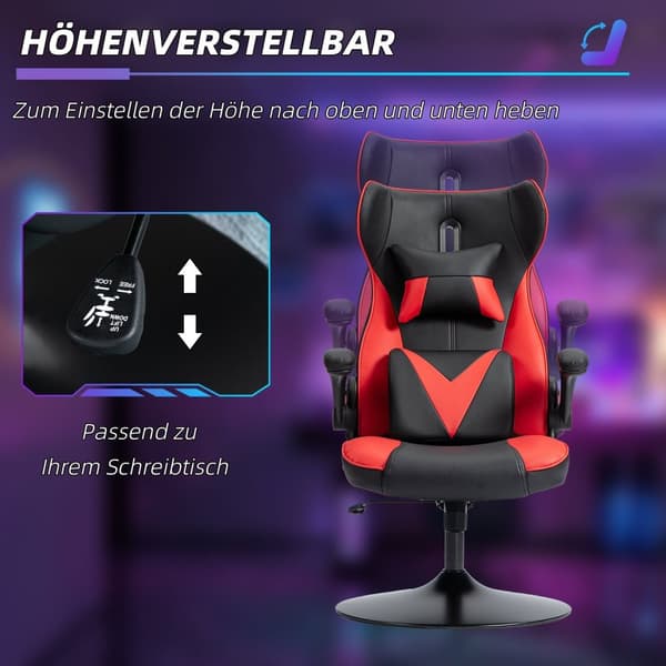 Rootz Gaming Chair - Swivel Chair - Ergonomic Rocking Chair - Justerbar komfort - 67 x 71 x 112 cm