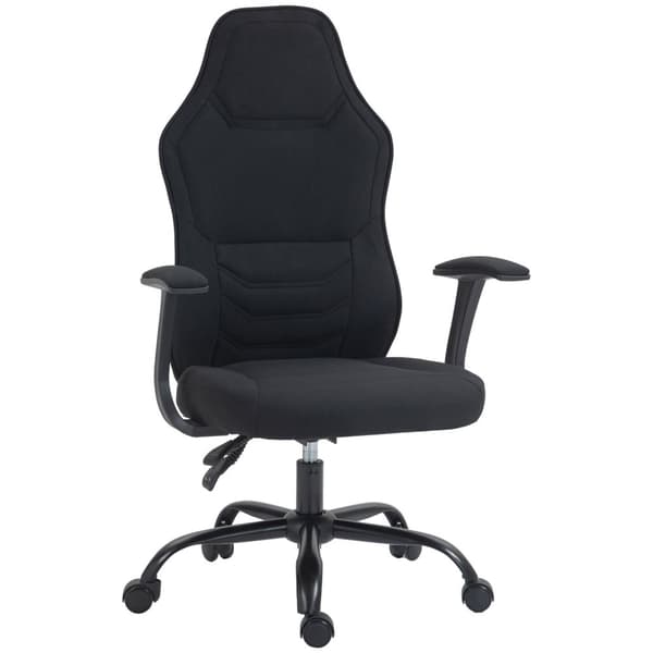 Rootz Gaming Office Chair With Wheels - Ergonomic Seat - Strik tekstur - Højdejusterbar - 65L x 59W x 106,5-113h cm
