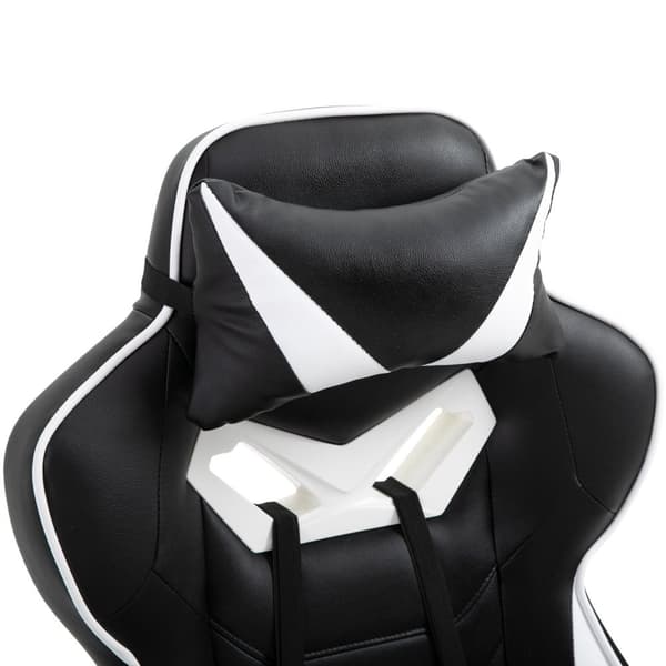 Rootz Gaming Stol - Racingstol - Ergonomisk sæde - Beklædningskomfort - 65 cm x 70 cm x 118,5-126,5 cm - Justerbar fodstøtte & 360 ° drejning