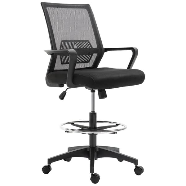 Rootz High -Back Office Stol - Ergonomisk drejestol - Højdejusterbar stol - Åndbar net - 64L x 59W x 104-124h cm