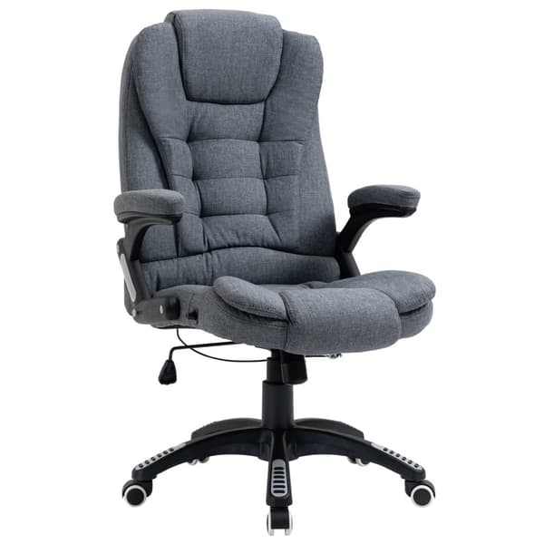 Rootz Office Swivel -tuoli - Ergonominen tuoli - Säädettävä korkeusistuin - Parannettu mukavuus - 65W x 72d x 110-120H cm - Harmaa kangas
