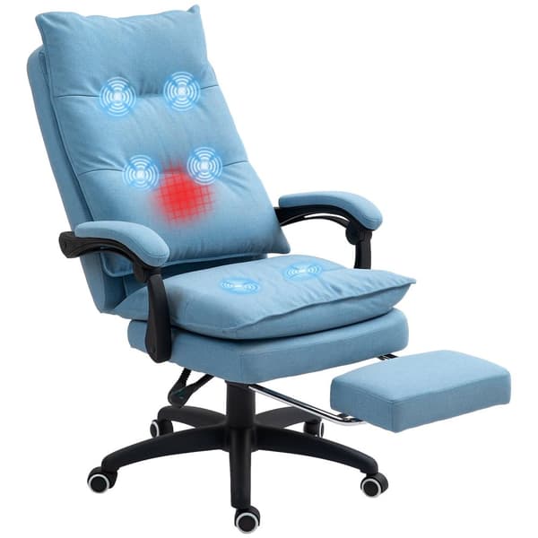 Rootz Massage Kontorstol - Skrivebrød - Ergonomisk drejestol - Massagefunktion - 70 cm x 62 cm x 120-130 cm