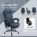 Miniatyrbild 7 av 11: Rootz Massage Office Ordförande - Ergonomisk ordförande - Reclining Office Chair - 7 Vibrationspunkter - 67L X 67W X 111-121H CM - Upp till 120 kg