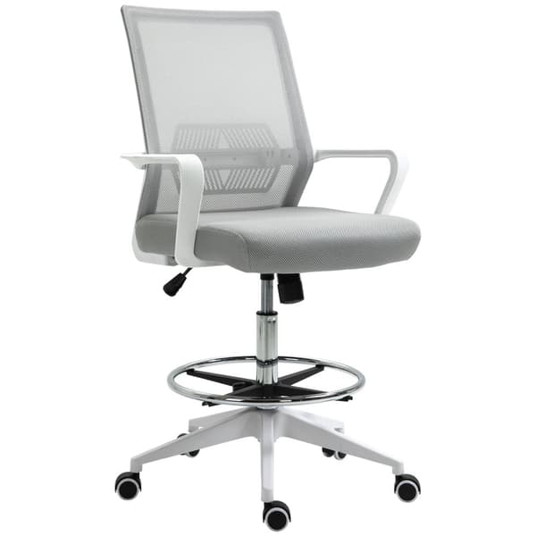 Rootzin toimistotuoli - Ergonominen työpöytätuoli - kääntyvä työtuoli - hengittävä verkko - 64L x 59W x 104-124H CM - Säädettävä 360 ° liikkuvuus