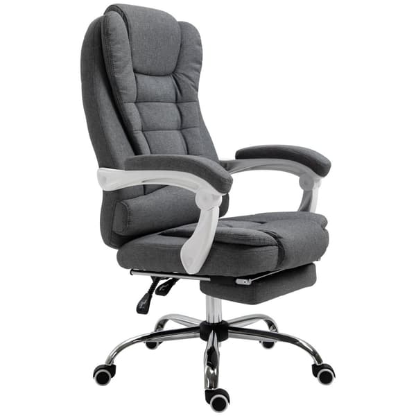 Rootz Office Ordförande - Datorstol - Ergonomisk svängbar säte - Foldande fotstöd - 65L x 70W x 110-118H cm