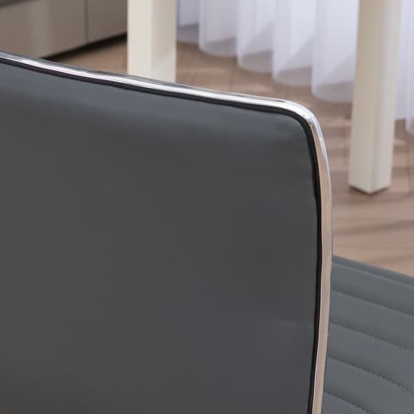Rootz Swivel Stol - Kontorstol - Salon sæde - Højde justerbar 43-55 cm - Faux læderkomfort - 48L x 52W x 78-90H cm