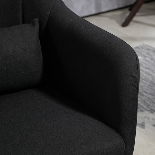 Rootz Swivel Office Stol - Højdejusterbar - Roterende lænestol - Maksimal komfort - 60 cm x 60 cm x 79-91 cm - Sort