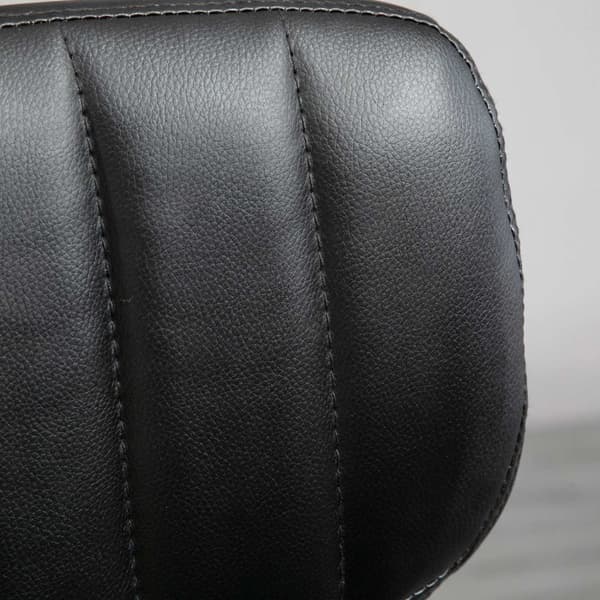 Rootz drejelig rullende afføring - Ergonomisk arbejdsstol - Højdejusterbar stol - 47-62 cm - Polstret PU -læder - 45L x 47W x 72-87H cm