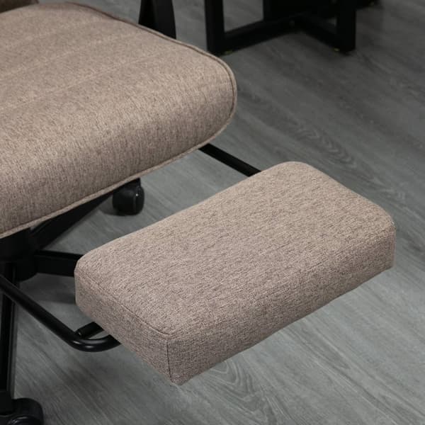 Rootz Swivel vippende kontorstol - Højdejusterbar - Ergonomisk siddepladser - Linned Look - 68W X 67d x 106-114h cm - Komfortabel og luftig