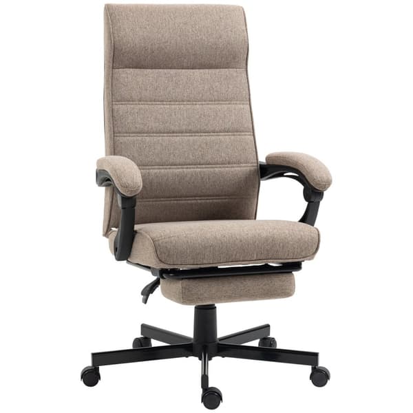 Rootz Swivel vippende kontorstol - Højdejusterbar - Ergonomisk siddepladser - Linned Look - 68W X 67d x 106-114h cm - Komfortabel og luftig