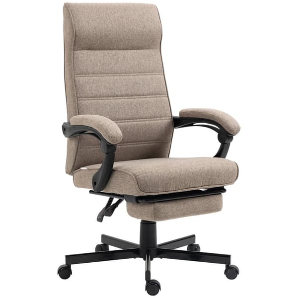Rootz Swivel vippende kontorstol - Højdejusterbar - Ergonomisk siddepladser - Linned Look - 68W X 67d x 106-114h cm - Komfortabel og luftig