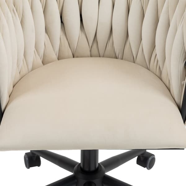 Rootz fløjlsagtig blød kontorstol - 360 ° drejning - Ergonomisk siddepladser - Højdejusterbar - 56 cm x 52 cm x 73 cm