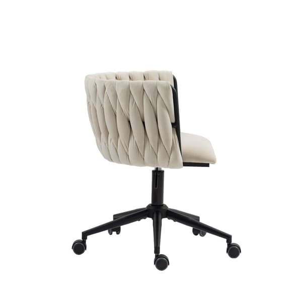Rootz fløjlsagtig blød kontorstol - 360 ° drejning - Ergonomisk siddepladser - Højdejusterbar - 56 cm x 52 cm x 73 cm