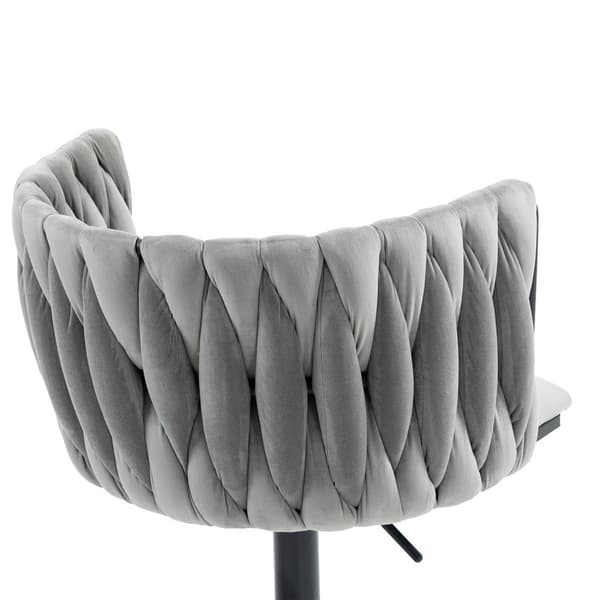 Rootz samettinen pehmeä toimistotuoli - ergonominen pöytätuoli - 360 ° pyörivä kääntyvä tuoli - korkeus säädettävä - 56 cm x 52 cm x 73cm