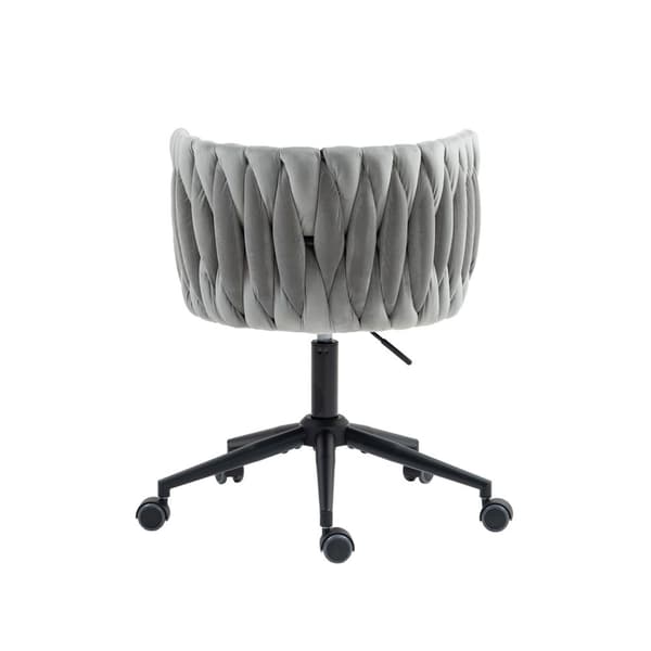 Rootz samettinen pehmeä toimistotuoli - ergonominen pöytätuoli - 360 ° pyörivä kääntyvä tuoli - korkeus säädettävä - 56 cm x 52 cm x 73cm