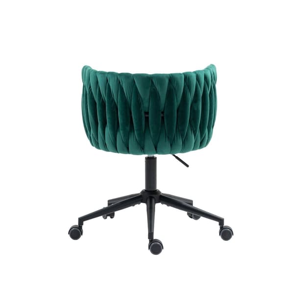 Rootz fløjlsagtig kontorstol - 360 ° Rotatable - Højdejusterbar - Ergonomisk komfort - 56x52x73cm