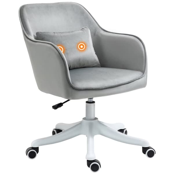 Rootz Velvet Office Stol - Drejestol - Ergonomisk siddepladser - Masseringspude - 55W x 70d x 78-86H cm