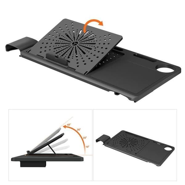 Löstagbar arbetsstation - NEWTRAL - LAPD - Justerbar - Svart - 1 plats