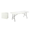 Pikkukuva 1 / 2: Taitettava Pöytä Valkoinen Harmaa Polyetyleeni 180 x 70 x 74 cm