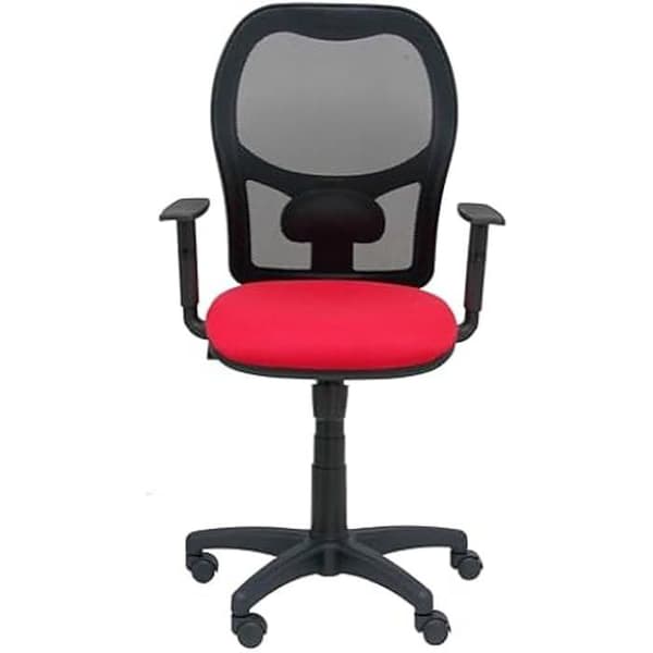 Kontorsstol - PIQUERAS Y CRESPO - Alocén - Black Mesh - Bali Red Seat - Justerbara armstöd