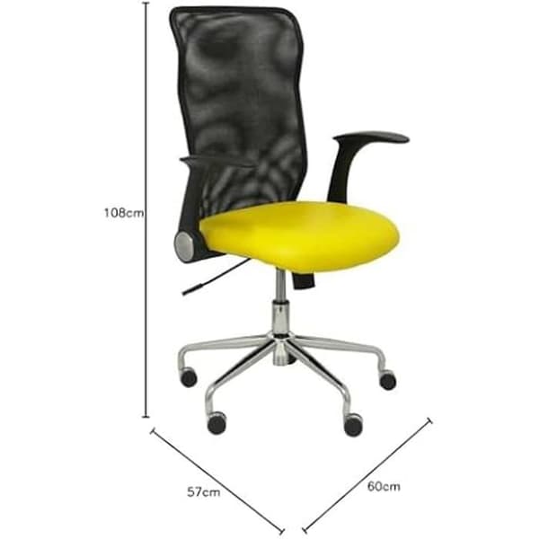 Kontorsstol - PIQUERAS Y CRESPO - Minaya - konstläder - Gul - 1 sits