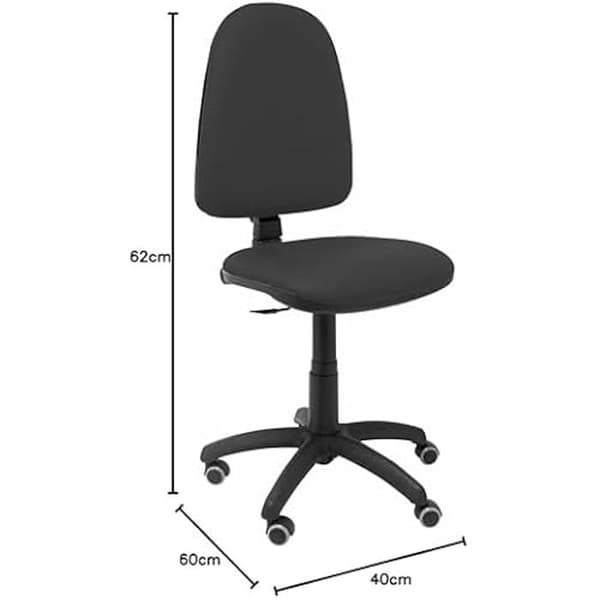 Kontorsstol - PIQUERAS Y CRESPO - Ayna - Svart konstläder - Ergonomisk - Parketthjul